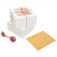 Boîtes rigides personnalisées rondes et carrées en matériaux recyclés, boîtes à cupcakes et à muffins en papier vides, vente en gros en stock