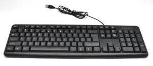 वायर्ड कार्यालय कीबोर्ड KB251 प्रकाश के बिना पूर्ण-आकार अल्ट्रा पतली मल्टीमीडिया कीबोर्ड घर कार्यालय के लिए उपयोग