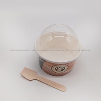 Tasses à crème glacée en papier noir Bols à dessert jetables élégants pour gelato yaourt et sorbet étanches et compostables