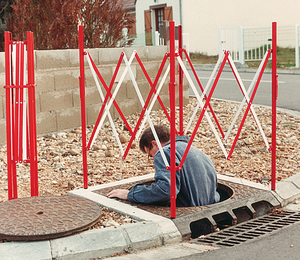 Altezza 115 centimetri in metallo del traffico stradale barricata di alluminio che si estende barriera - Product Image 3