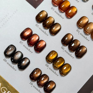 AILANUO Free Custom 10-Color Non-Toxic Eco-Friendly Long-Lasting Glass Magnetic Cat Eye UV Gel Polish Set 15ml Hema Free Vegan - Product Image 5