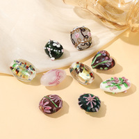 Perles en verre émaillé Hanyuyuan faites à la main, perles intercalaires pour bracelet, fleurs, accessoires de collier, boucles d'oreilles, pendentifs, perles en vrac