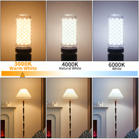 Ampoules LED résidentielles en forme de maïs AC100-265V 15W Culot E27 Sans scintillement Température de couleur 2700-6500K 1800-2000LM Haute luminosité IRC 80 150 SMD