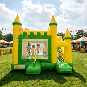 <span class=keywords><strong>Castillo</strong></span> Inflable Personalizable con Tobogán para Jardín, Casa de Brinco Inflable de PVC para Niños - Product Image 1