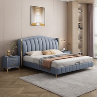 Vente en gros de meubles de chambre au design moderne avec sommier sur mesure et confortable lit blanc de luxe pour enfant avec rangement à vendre