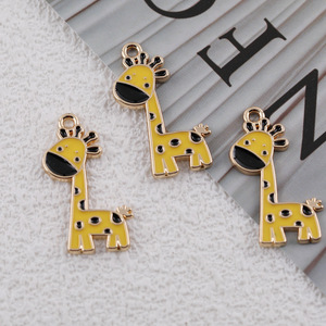 Cute Cartoon <b>Giraffe</b> Alloy Pendant DIY Jewelry Charm For Bracelet <b>Necklace</b> Accessory Unisex Gift Zinc Alloy Charms - Product Image 5