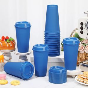 Gobelet isotherme portable en plastique réutilisable de 16 oz, le plus vendu, avec couvercle personnalisable pour le camping - Product Image 3
