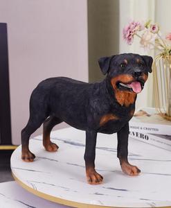 Sculpture de chien personnalisée, décoration d'intérieur, figurines de chien réalistes en résine, statue de Rottweiler réaliste pour jardin, cimetière, souvenirs - Product Image 1