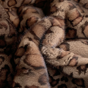 Cappotto invernale Casual da <span class=keywords><strong>donna</strong></span> di lusso con stampa leopardata 100% vera giacca di visone Full Skin - Product Image 6