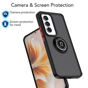 Para Oppo Reno 12 11 10 7 6 Pro / Reno 11 F 8T <span class=keywords><strong>5</strong></span> 4 <span class=keywords><strong>Lite</strong></span> 10 8 Pro + / F19 A1 Pro Matte Armor Cover Stand Hybrid Back Case con anillo - Product Image 3