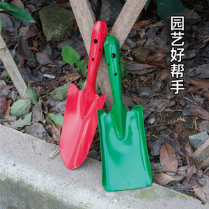 Garden Trowel Stainless Steel Red Green Spoon Shaped For Planting Flowers Outdoor Use - Product Image 1