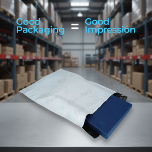 ถุงส่งของกันน้ำแบบธรรมดา ทนทาน น้ำหนักเบา ขนาด 16x20 นิ้ว (52 ไมครอน/1.5 มิล) |   ถุงไปรษณีย์กันการงัดแงะสีดำขาว - Product Image 3