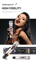 Système UHF professionnel XTUGA T-24, microphone sans fil dynamique à double réduction de bruit pour karaoké, portée de 100m à 200m