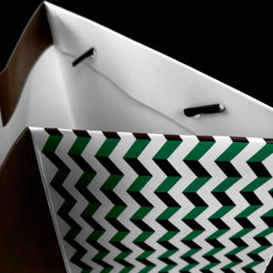 Sac en papier couché de qualité alimentaire recyclable personnalisé avec poignée en forme de gilet pour chocolat - Product Image 2