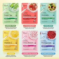 Masque en tissu OEM Sadoer aux extraits de plantes et de fruits 25ml pour une hydratation intense et un éclat de la peau, formule nourrissante pour la beauté