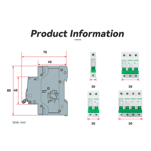 Dz47 63 63A 63 amp 125A 125 AMP 1 P 1 cực 2P <span class=keywords><strong>3P</strong></span> 4P DC MCB thu nhỏ bộ phận ngắt mạch - Product Image 5