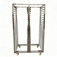 Chariot de boulangerie commercial en aluminium et acier inoxydable, étagères de refroidissement rotatives pour fours à pain, support rapide pour plaques de cuisson 600 x 400 mm