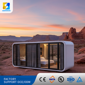 Modern Apple Cabin Prefabricated Camping <b>House</b> with Insulation System - Product Image 1