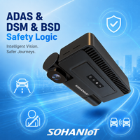Sistem Mengemudi Canggih H265 yang Tangguh dan Pintar untuk Taksi ADAS DSM BSD AI Logic Manajemen Jarak Jauh AI Dashcam 1080P 4G LTE Dash Cam