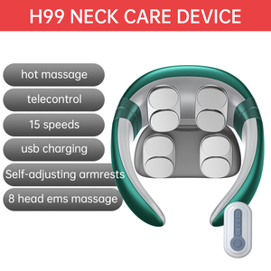 Masajeador de cuello con vibración Shiatsu de tejido profundo con calor TENS Pulse Relief Producto de cuidado de la salud para el dolor de cuello y hombros - Product Image 4