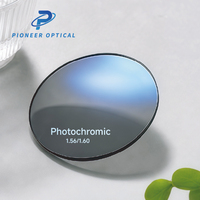 Lentilles optiques Pioneer 1.56 1.60 PGX Photochromiques Anti-lumière bleue Spin PhotoGray HMC Monofocales UV420 Courbe de base 2C 70/65mm