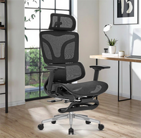 Vente en gros de chaise de bureau en maille base en aluminium chaise de bureau ergonomique réglable avec soutien lombaire