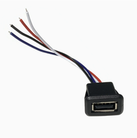 USB 2.0 Typ A Buchsenstecker Kabel Crimp- und Lötanschluss USB-Buchse für Spielzeug, Tischlampe, Präzisionsinstrument, Ladeanschluss Großhandel
