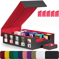 Boîte de rangement pour cartes à collectionner, Boîte de rangement Toploader, Boîte de rangement Toploader avec emballage imprimé, Étui de rangement multifonction en cuir pour cartes à collectionner