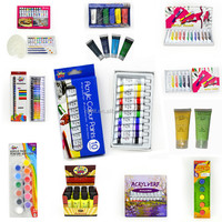 Lot de 12 mini-pots de peinture acrylique 5 ml, pigments non toxiques et vibrants avec pinceau, pour projets d'art et de bricolage sur verre et toile, vente en gros