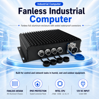 PC Mini Industri Tahan Air IP65 Komputer Tanpa Kipas Intel J1900 N100 Core I3 I5 I7 12V DC VESA DIN Rail OEM ODM