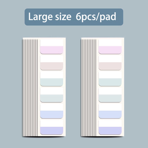 Pegatinas de índice de <span class=keywords><strong>color</strong></span> claro Morandi, tres tamaños, autoadhesivo, transparente, impermeable, Bloc de notas, marcador modificado, 10 hojas/juego - Product Image 2