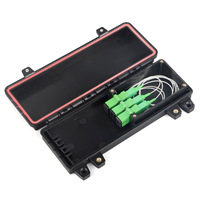 Répartiteur PLC Mini 3 Cœurs ODP NAP FAT 1:2, Distribution IP FTTH, Câble de Descente Fibre Optique 3 Ports SC avec Protection IP65 pour Extérieur