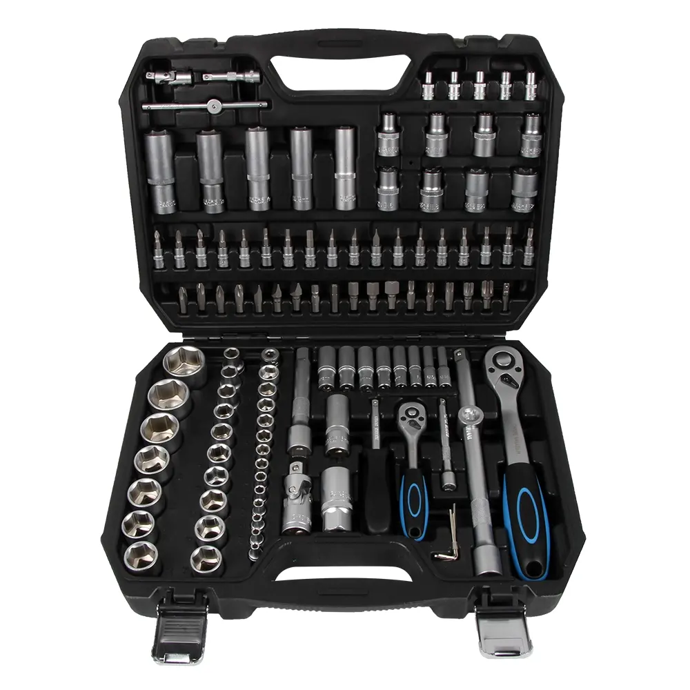 RTS GTYPRO 110pcs Socket Set CR-V Taiwan quality Workshop Hardware Hand Tools Ratchet Wrench Spanner Tool Sets box kit 1/4 1/2