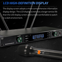 Système de microphone sans fil UHF TNH KM42 True Diversity, haute qualité, 2 canaux, microphones portatifs pour karaoké et spectacles sur scène