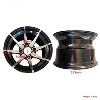 Nouvelle jante de roue arrière en alliage d'aluminium de 25*10-12 pouces pour ATV Quad 150CC tout-terrain Motocross
