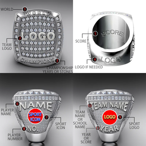 Anneaux de championnat personnalisés, <span class=keywords><strong>basket</strong></span>-ball de haute qualité, anneaux de mode de football et de baseball, les moments de championnat durent pour toujours - Product Image 6