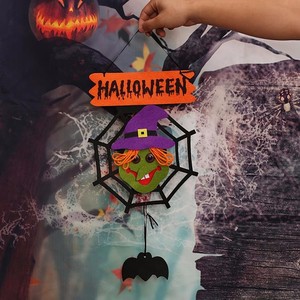 Su misura durevole riutilizzabile in <span class=keywords><strong>lana</strong></span> gatto nero/zucca/gufo disegno foto ornamenti appesi a parete Halloween per uso interno/esterno - Product Image 5
