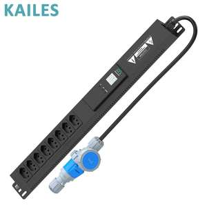 KAILES(KLS) K33 Seri 16A PDU Satu Fasa Terukur 8 Soket Brasil Dapat Ditukar Saat Beroperasi Pengukur Energi AV Penggunaan Industri 200-240VAC - Product Image 3