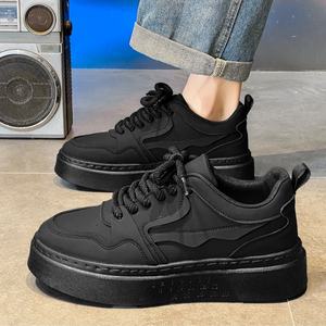 Men's Vulcanized <b>Shoes</b> with Simple Solid Color Design Classic Series Brand Four Seasons Flat <b>Round</b>-<b>toe</b> Walking <b>Shoes</b> - Product Image 6