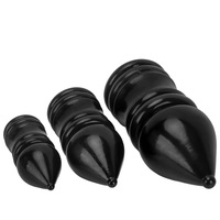 Plug anal noir multi-tailles extra-large HMPVC396 11cm, Godemiché géant, Fournitures pour fisting, Main anale extra-épaisse