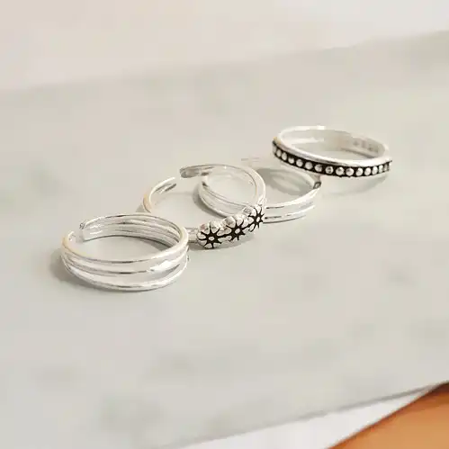 12/24PCs Adjustable Jewelry Silver Open Toe Ring Finger Foot Rings New Set  TOP A4I7 - Walmart.com