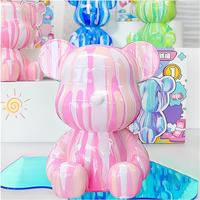 Lot de figurines Fluid Bear en vinyle, faites à la main, pour application de peinture DIY, fournitures pour vendeurs de rue - Violent Bear Noël Halloween