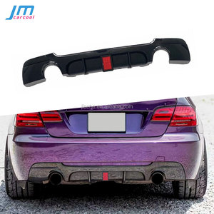 ABS paraurti posteriore Lip diffusore Spoiler con lampada per <span class=keywords><strong>BMW</strong></span> serie 3 E90 M <span class=keywords><strong>Sport</strong></span> Sedan 4 porte 2005-2012 Carbon Look nero lucido - Product Image 1