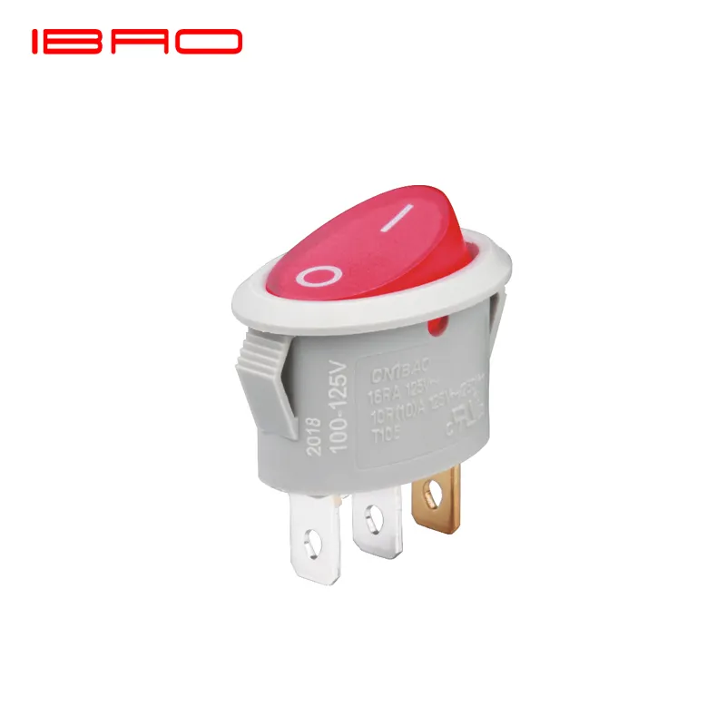 IBAO CNIBAO RCA Series Oval rocker switch with light on-off UL