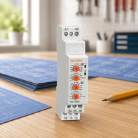 RELETEK Relay Waktu Elektronik Miniatur Multifungsi Bertenaga Tinggi Dua Tahap RS-TD23 Putih 24-240V AC/DC 50/60HZ 2x Delay