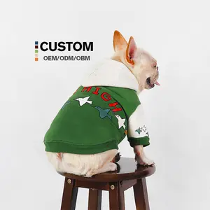 Felpa con cappuccio personalizzata per cani con cappuccio personalizzato maglione stampato all'ingrosso in bianco di lusso felpe con cappuccio per animali domestici