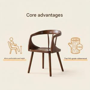 Modern Solid Wood Eco-Friendly <strong>Stackable</strong> <strong>Chair</strong> for <strong>Outdoor</strong> Events Coffee Shops Home Office Weddings-Durable Hotel Furniture - Product Image 6