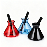 Diffuseur de parfum d'intérieur 100 ml, écologique, sans alcool, sans parabène, nouveau design, flacon conique, bâtonnets noirs, bouteille en bois et verre