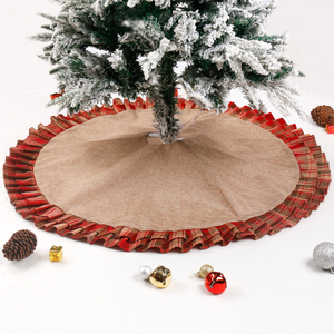 Nouvel tablier de style écossais en lin avec motif écossais rouge, tablier de Noël, fournitures de décoration de Noël - Product Image 2