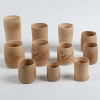 Gobelet à vin en fibre de bambou biodégradable, réutilisable, personnalisé avec logo, respectueux de l'environnement, fait à la main, gobelet à thé en bambou